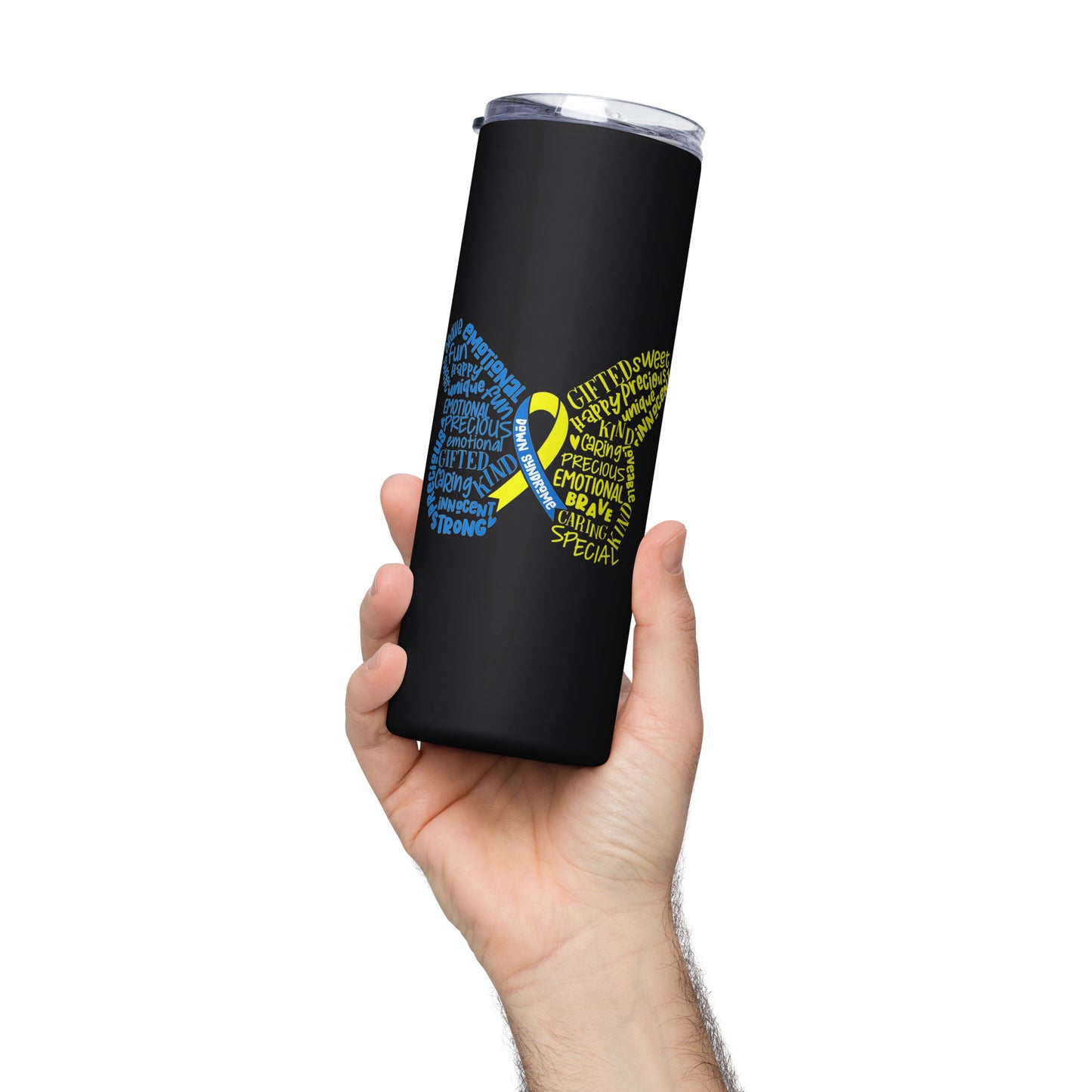 Down Syndrome Awareness Month Butterfly Stainless Steel Tumbler