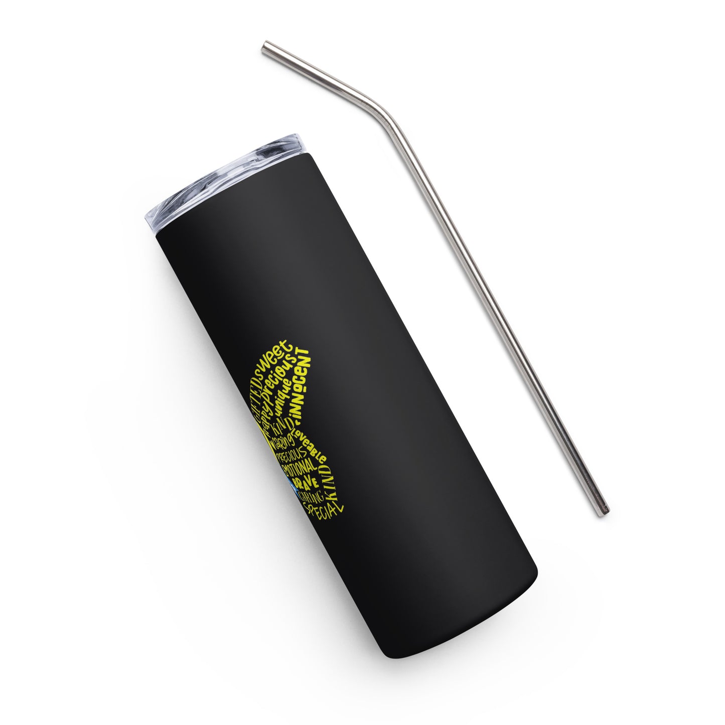 Down Syndrome Awareness Month Butterfly Stainless Steel Tumbler