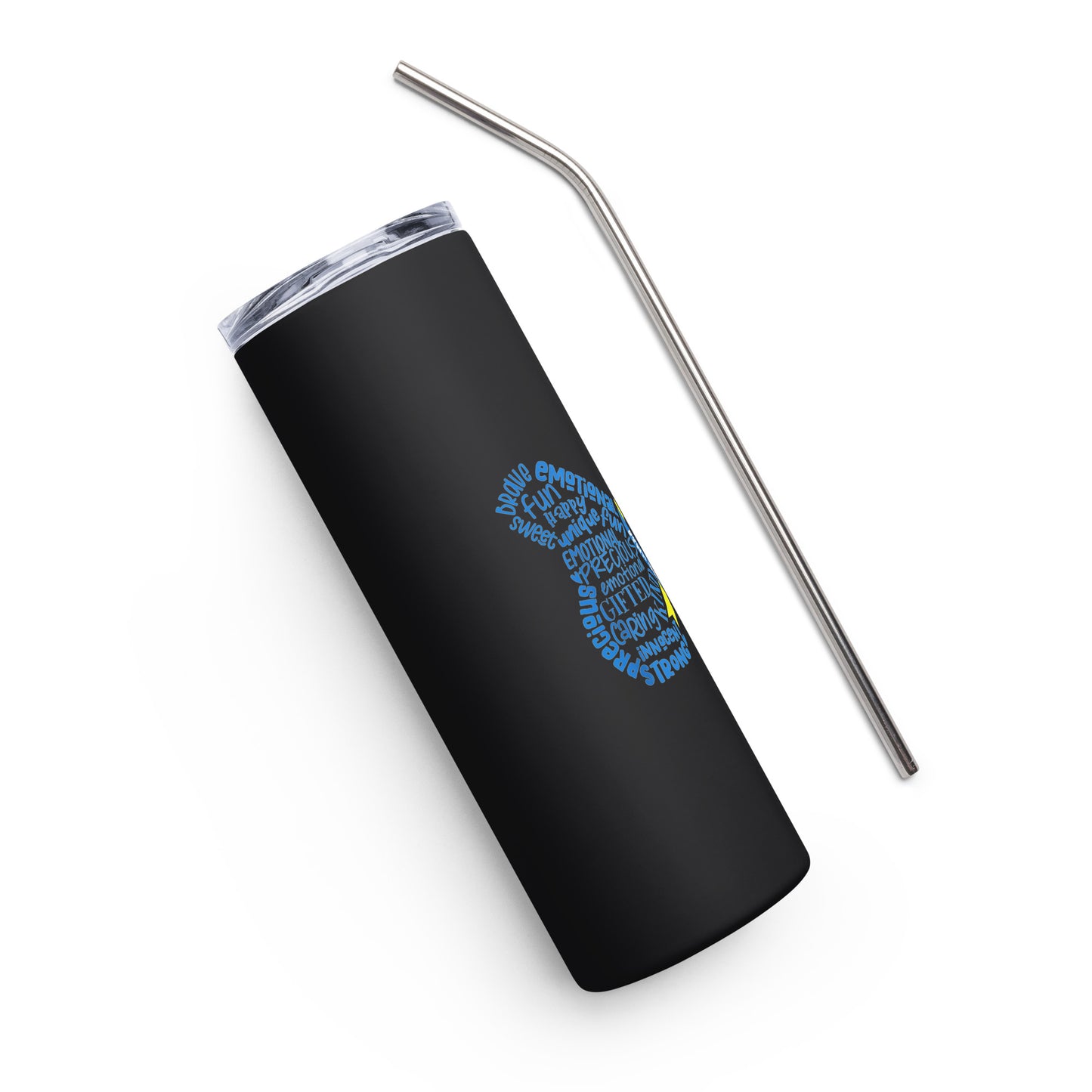 Down Syndrome Awareness Month Butterfly Stainless Steel Tumbler