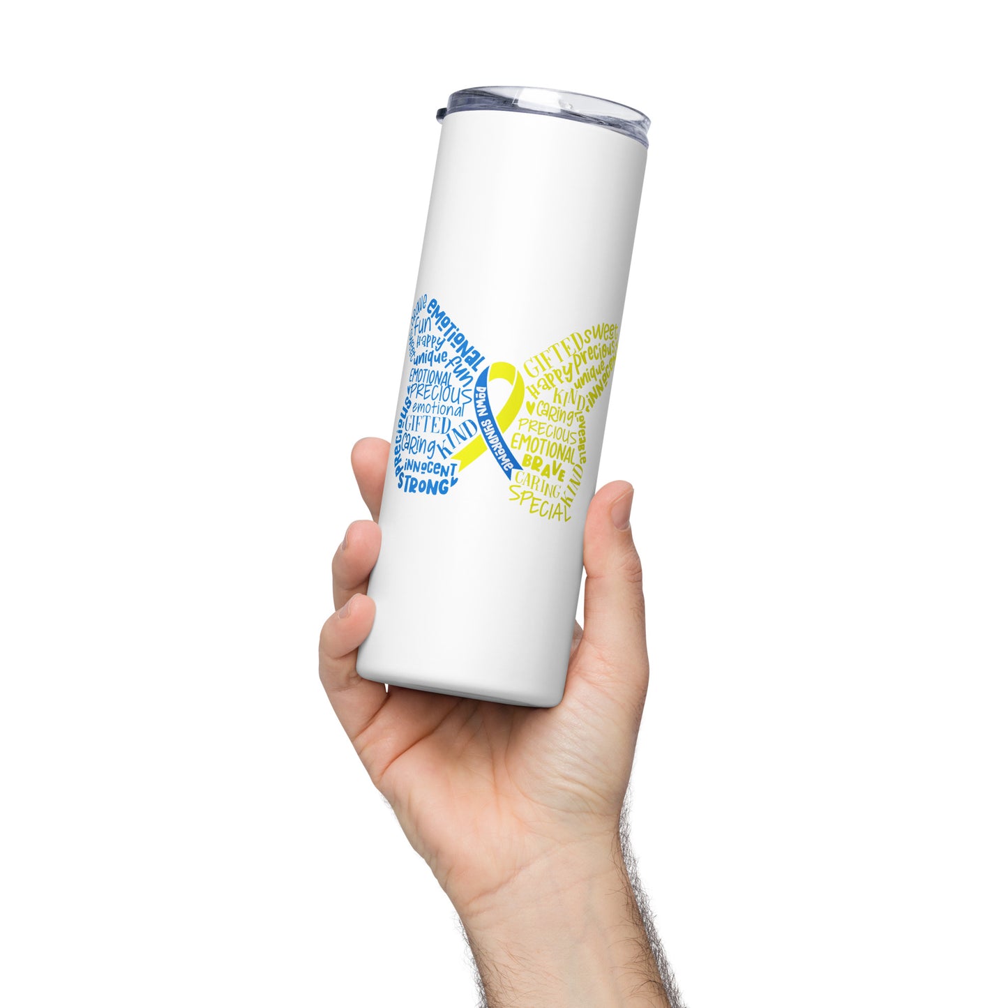 Down Syndrome Awareness Month Butterfly Stainless Steel Tumbler