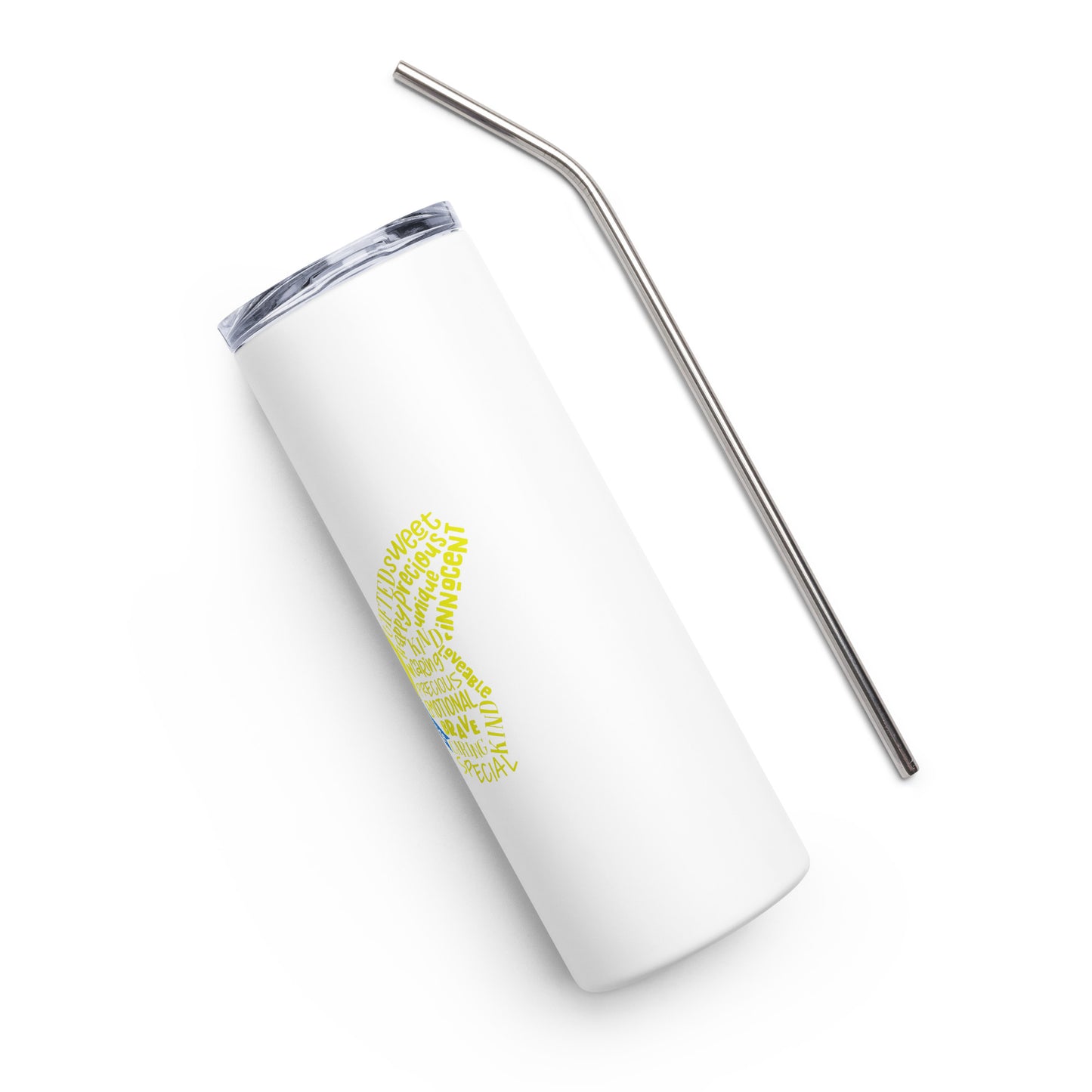 Down Syndrome Awareness Month Butterfly Stainless Steel Tumbler