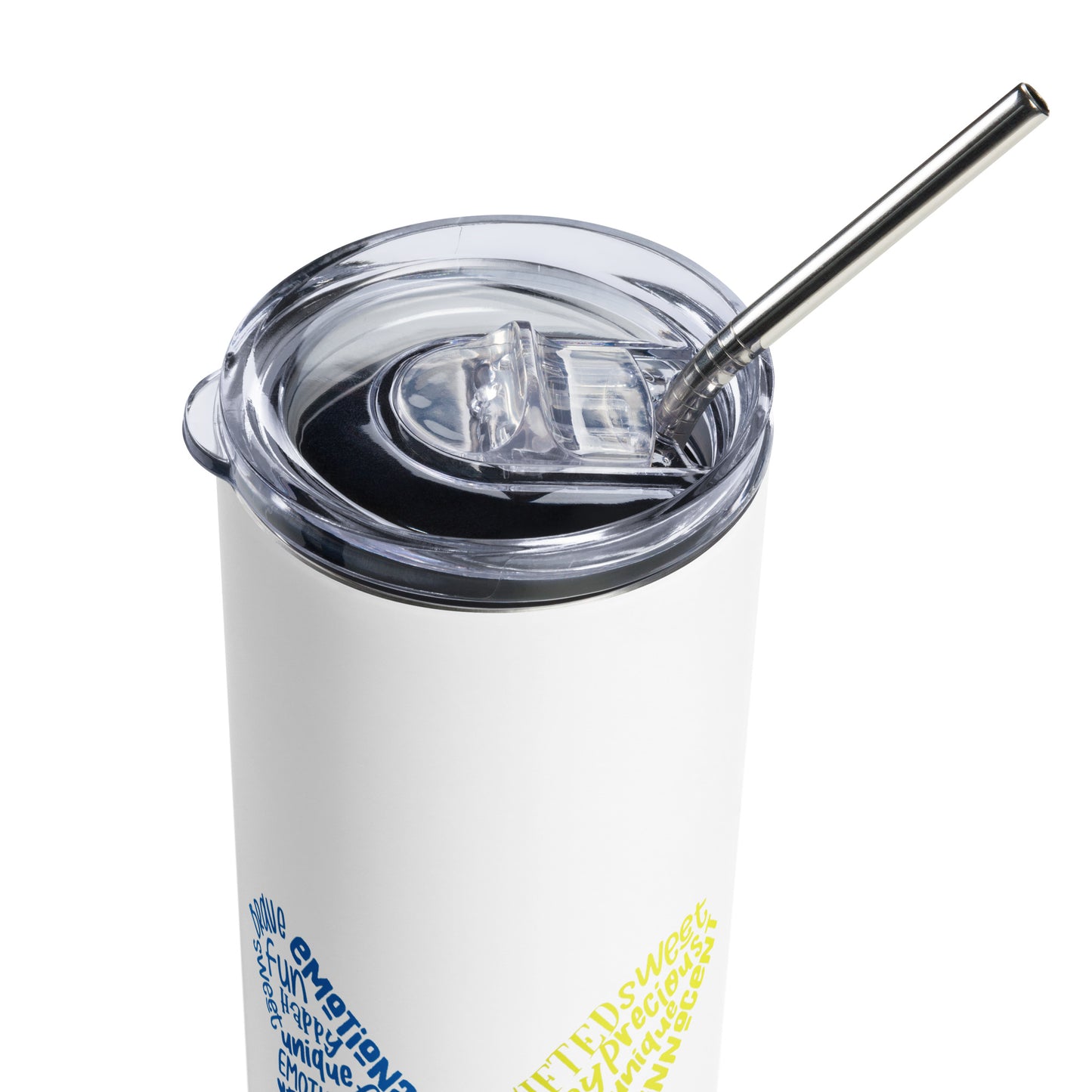 Down Syndrome Awareness Month Butterfly Stainless Steel Tumbler