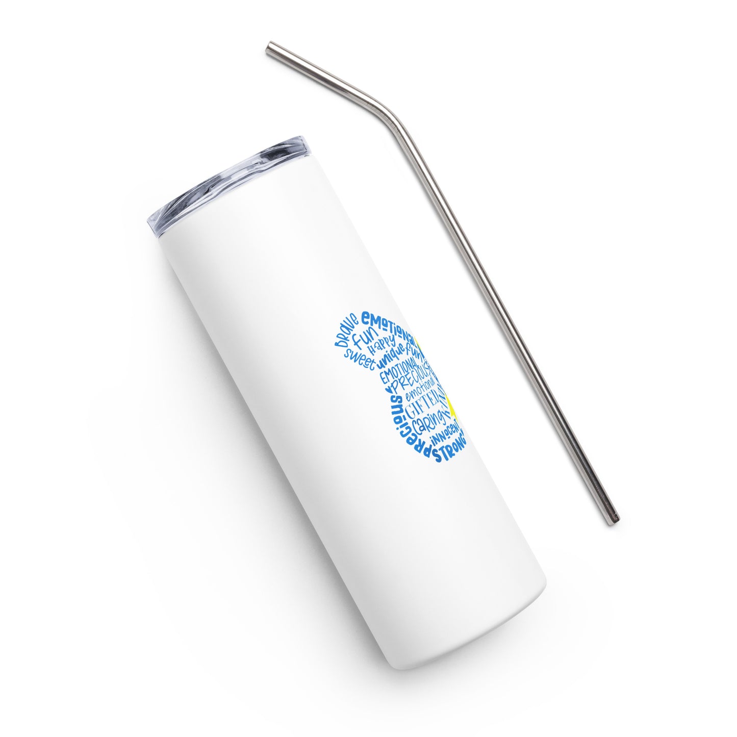 Down Syndrome Awareness Month Butterfly Stainless Steel Tumbler