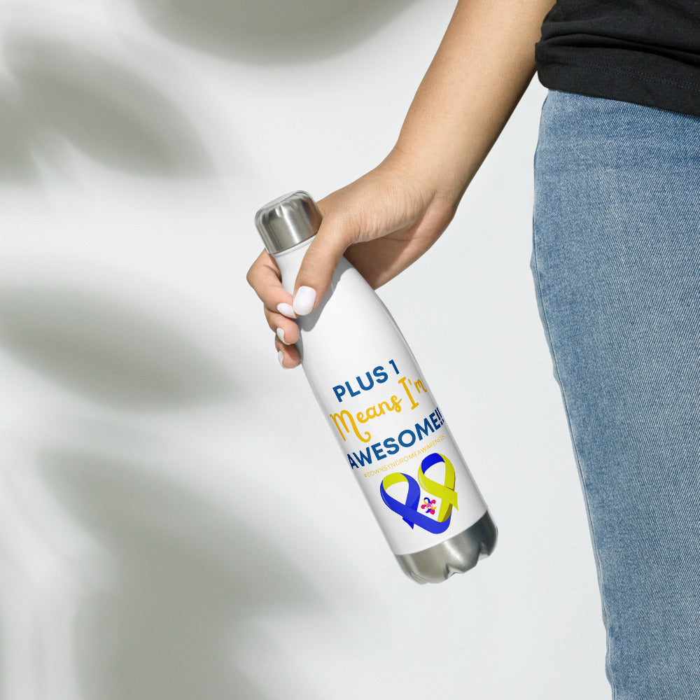 Plus 1 Means I'm Awesome Stainless Steel Water Bottle