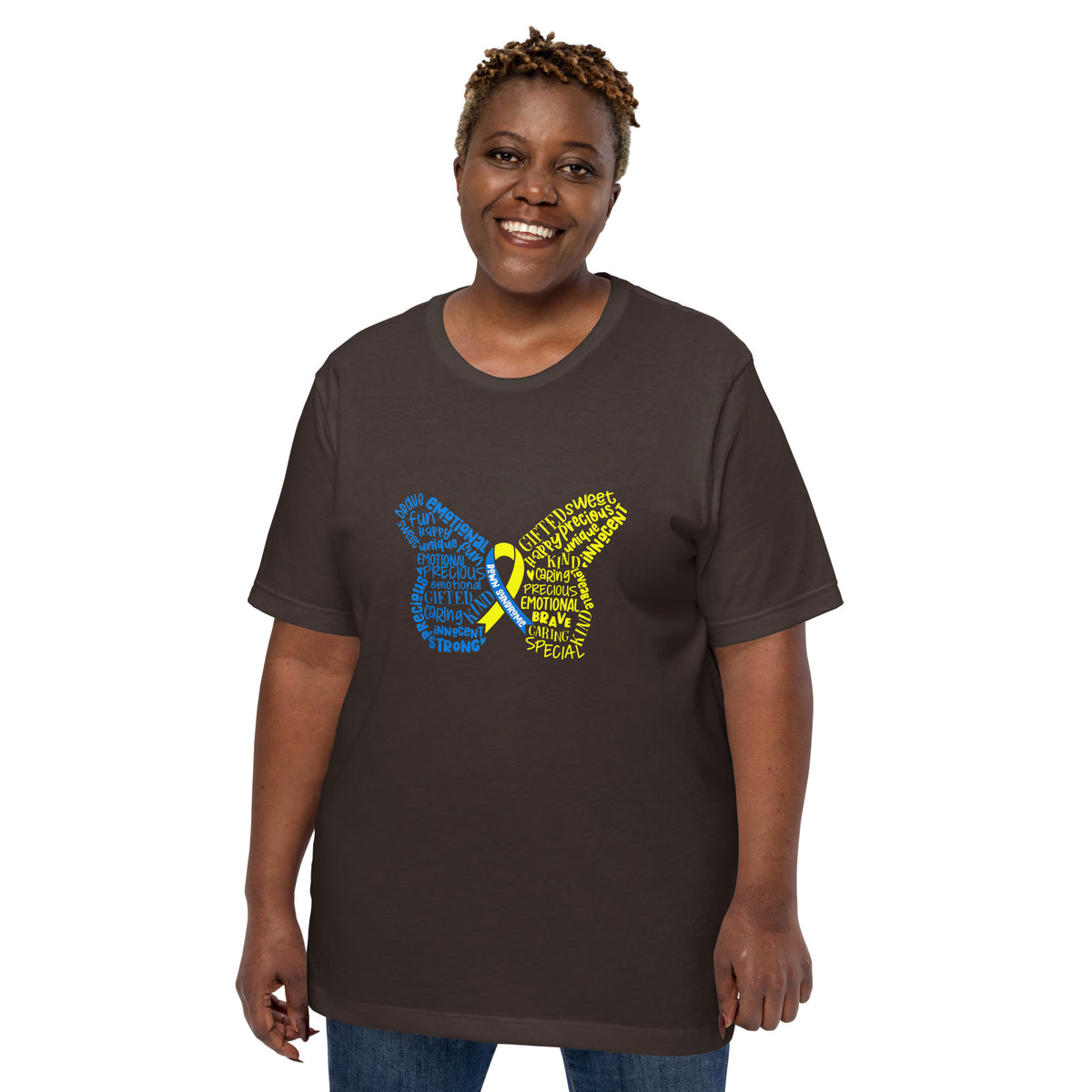 Down Syndrome Awareness Month Butterfly Womens Tee