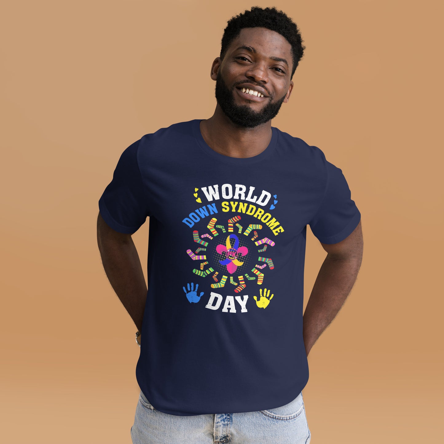 Precious Kreations World Down Syndrome Day Shirt (Sock Wreath Design)