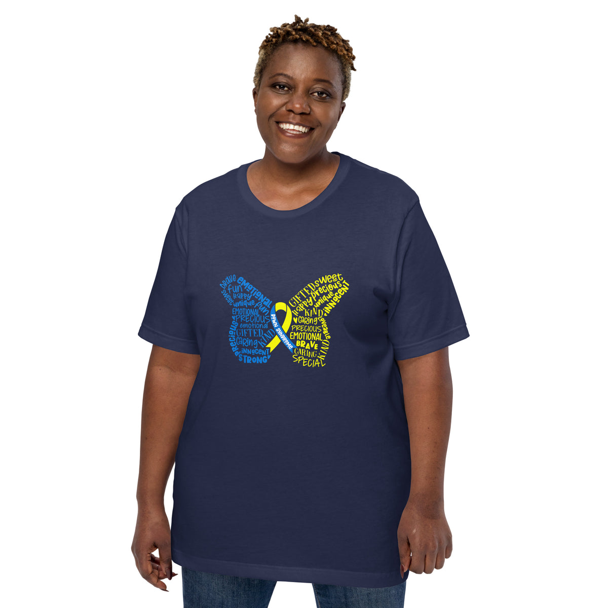 Down Syndrome Awareness Month Butterfly Womens Tee