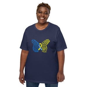Down Syndrome Awareness Month Butterfly Womens Tee