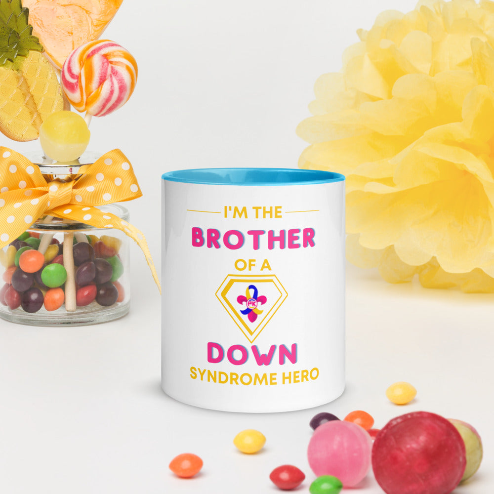 I'm the BROTHER of a Down Syndrome Hero Mug with Color Inside