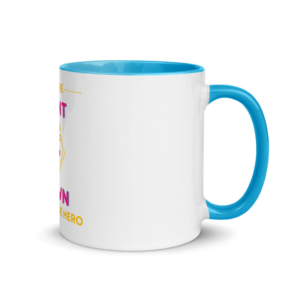 I'm the AUNT of a Down Syndrome Hero Mug with Color Inside