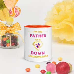 I'm the FATHER of a Down Syndrome Hero Mug with Color Inside