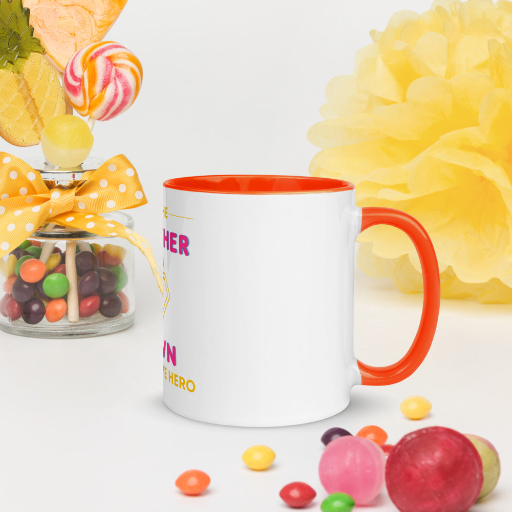 I'm the BROTHER of a Down Syndrome Hero Mug with Color Inside