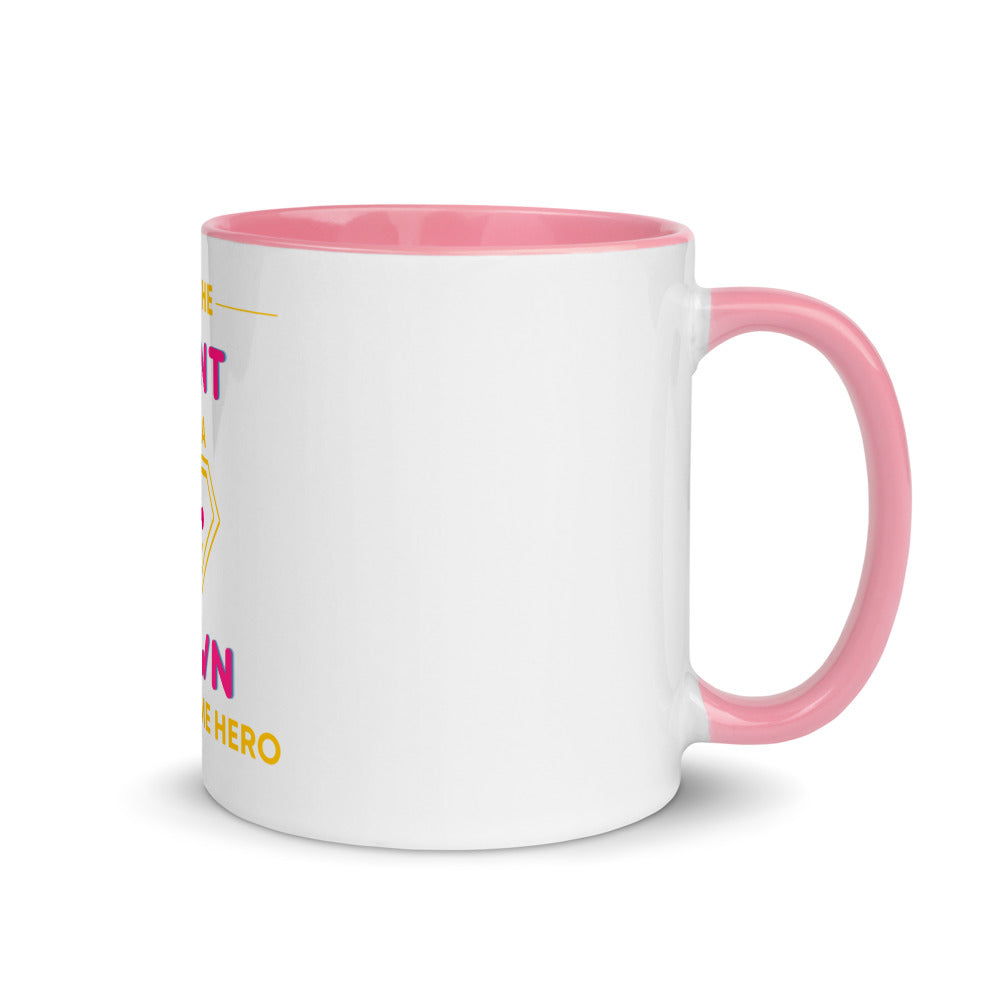 I'm the AUNT of a Down Syndrome Hero Mug with Color Inside