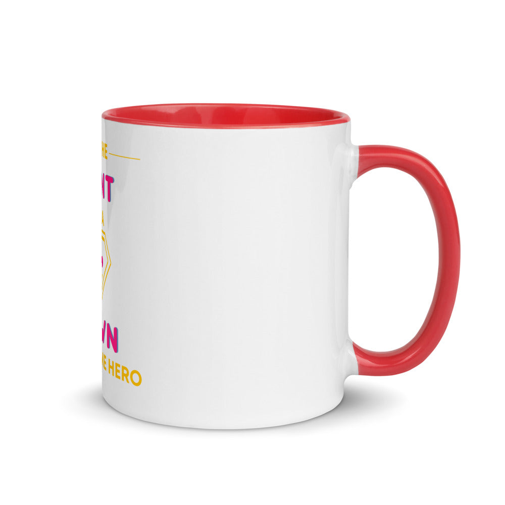 I'm the AUNT of a Down Syndrome Hero Mug with Color Inside