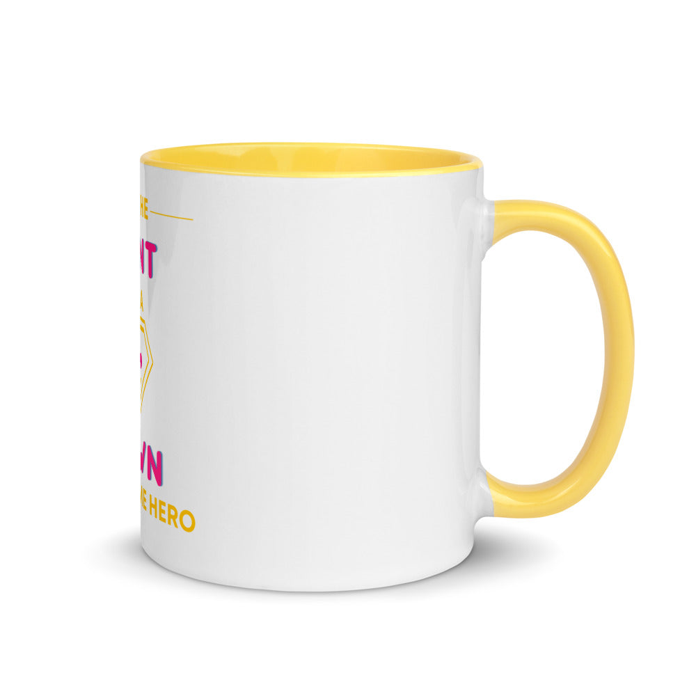 I'm the AUNT of a Down Syndrome Hero Mug with Color Inside