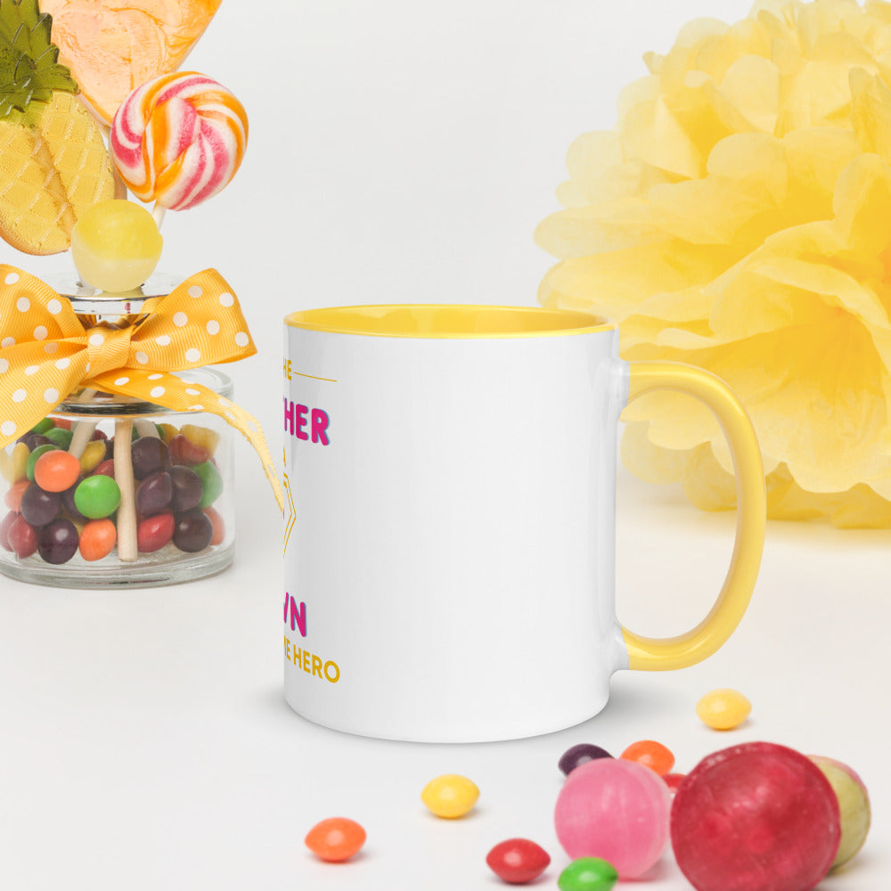 I'm the BROTHER of a Down Syndrome Hero Mug with Color Inside