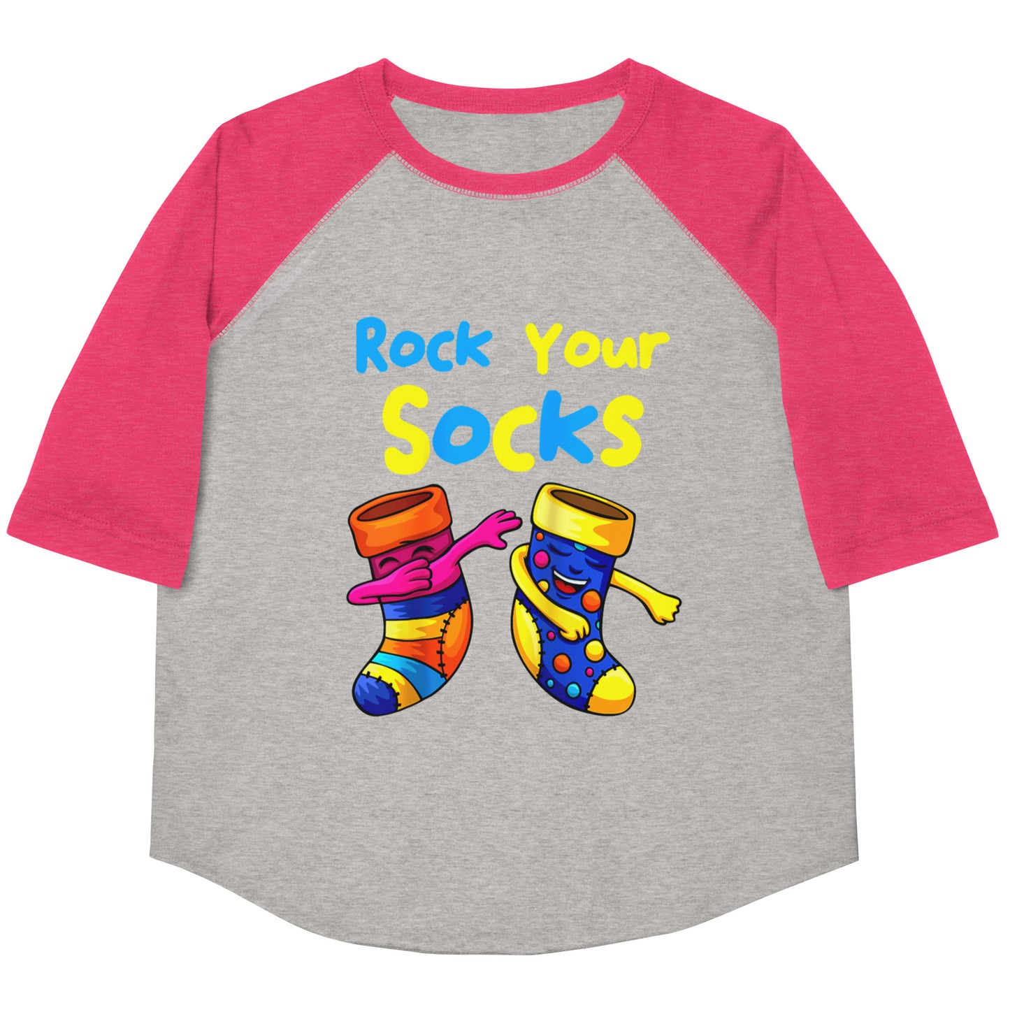Rock Your Socks Youth Baseball Shirt (Unisex)