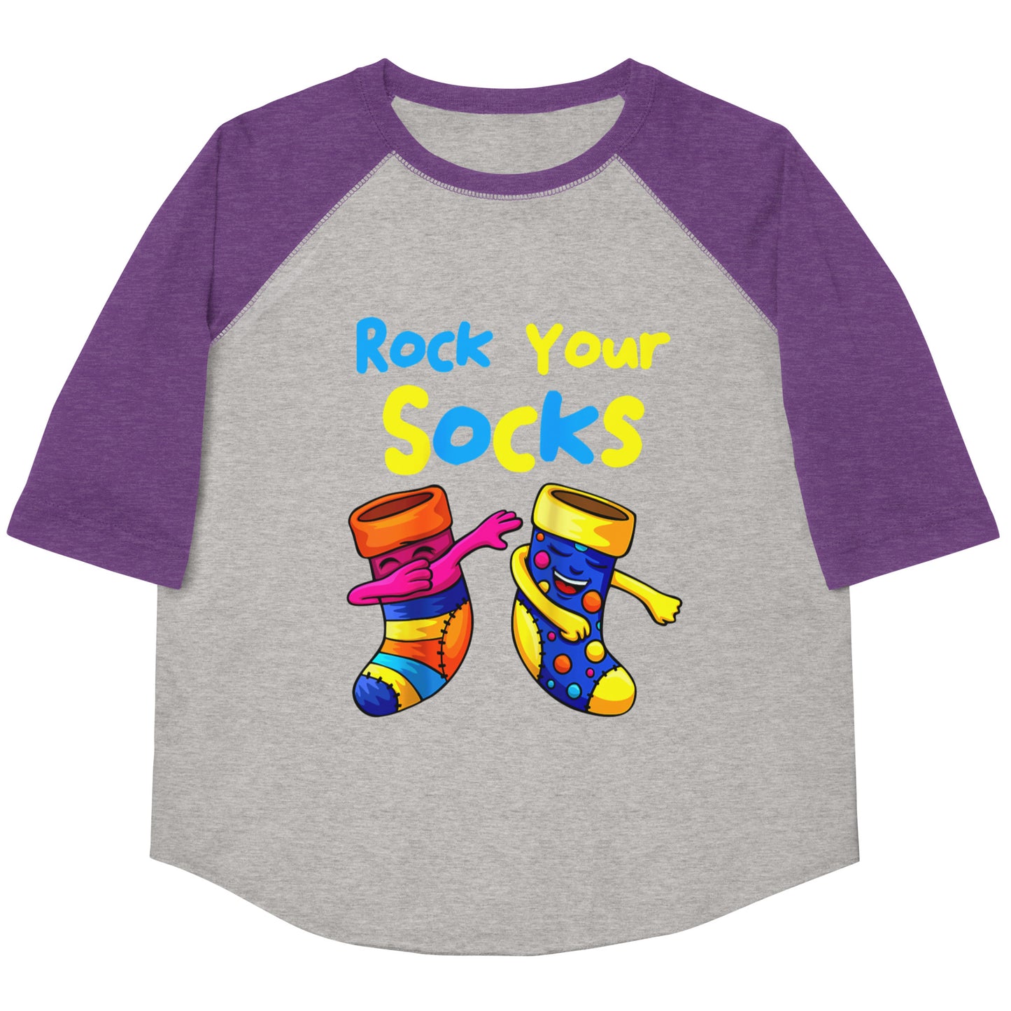 Rock Your Socks Youth Baseball Shirt (Unisex)