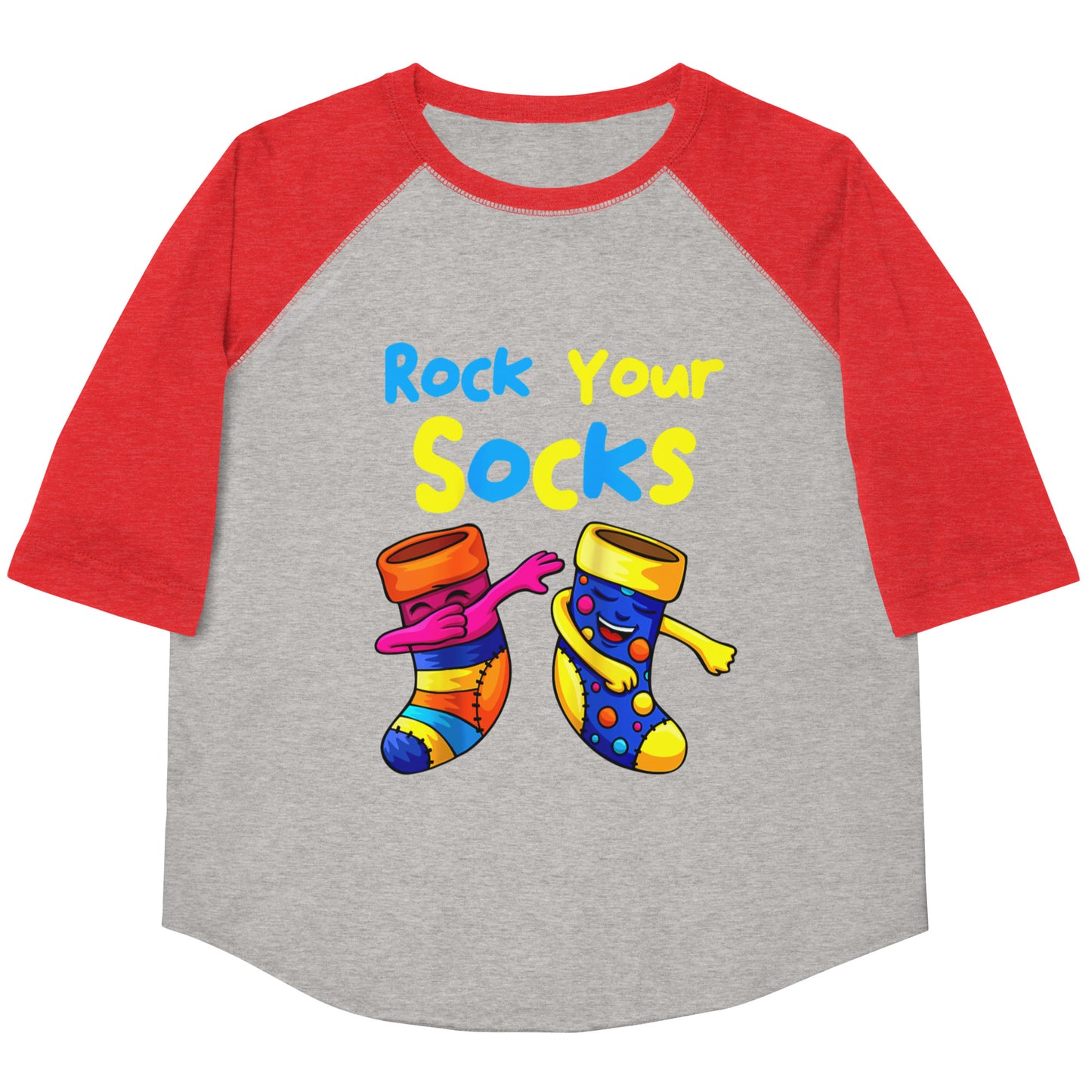 Rock Your Socks Youth Baseball Shirt (Unisex)