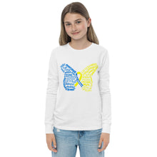 Load image into Gallery viewer, Down Syndrome Awareness Month Butterfly Youth Long Sleeve Tee (Unisex)
